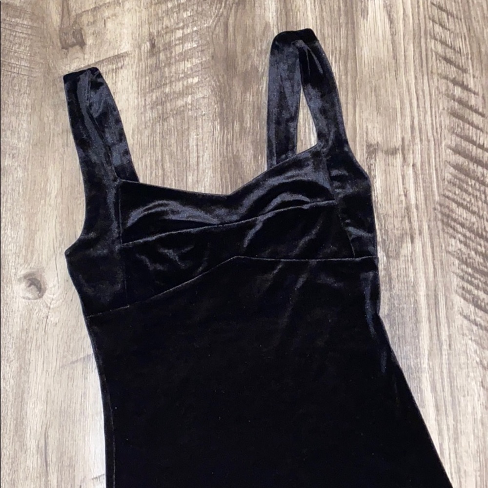 F21 Black velvet dress